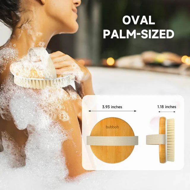 2 Pack Dry Body Brush, Shower Brush Wet and Dry Brushing, Dry Brush for Cellulite