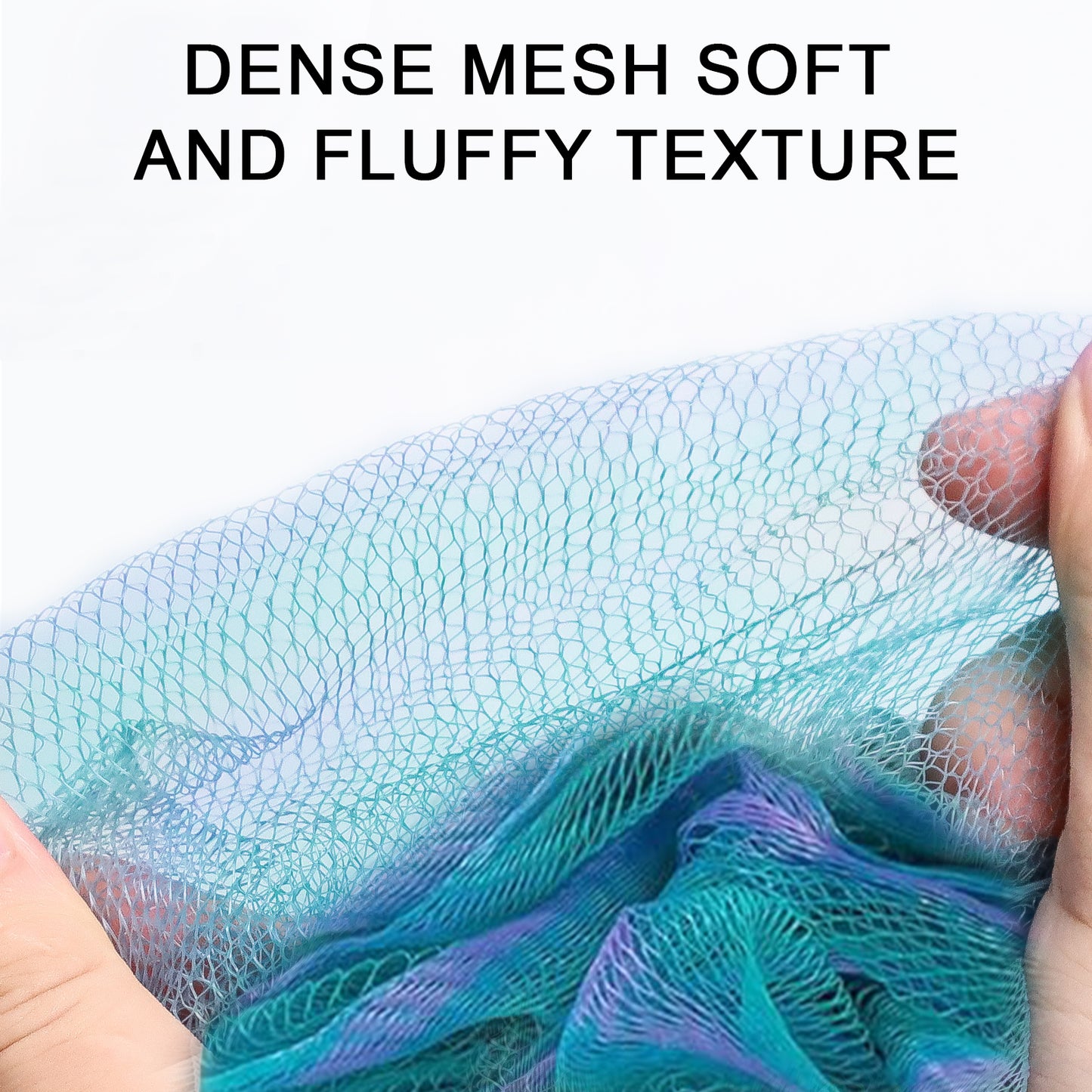 Bubbob Bath Loofah Sponges 5-Pack, Bath Scrub Exfoliating Loofah Sponges, Gradient Color Bath Products